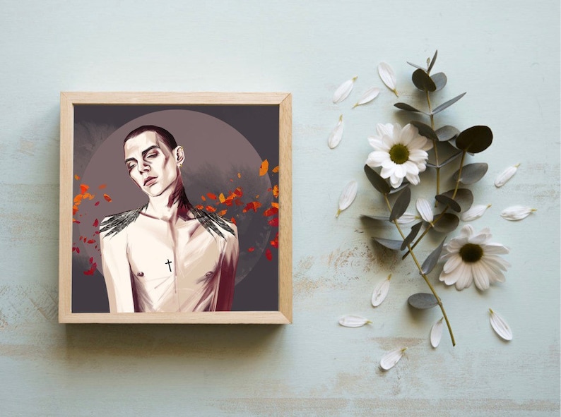 art portrait fan poster The Raven Cycle printed art Call Down The Hawk art print wall art art poster Ronan Lynch fanart.wall poster