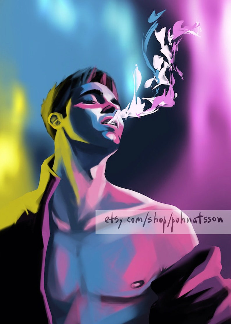 Derek Hale. Tyler Hoechlin. neon. club. art print. wall ...