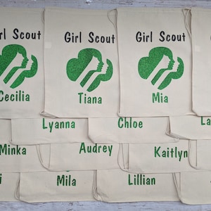 Personalized Girl Scout Drawstring Bag