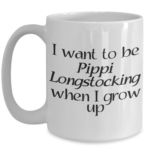 Pippi Longstocking Mug - Inspired by the Books by Astrid Lindgren - Gift Idea for Book Lover - Coffee Tea Cup