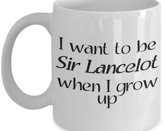 Sir Lancelot Mug - Gift Idea for Fans of King Arthur, Camelot, the Round Table, and All Things Knightly, Chivalric - Coffee Tea Cup