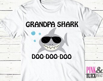 Download Grandpa shark svg | Etsy