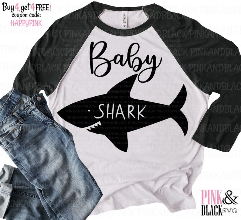 Free Free 294 Cricut Silhouette Baby Shark Svg Black And White SVG PNG EPS DXF File