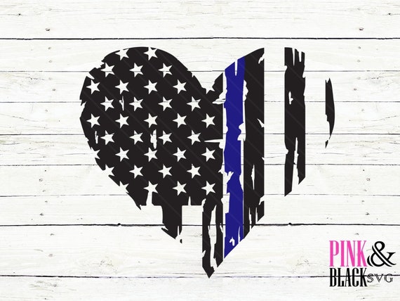 Download Thin blue line heart svg police flag grunge police heart ...