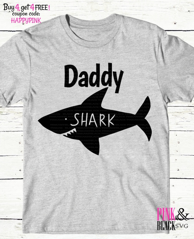 shark silhouette svg,shark commercial use svg Daddy shark svg daddy shark cut file shark svg