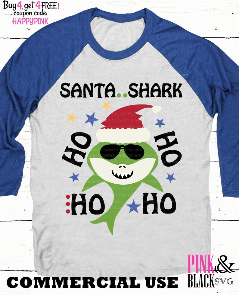 Download Craft Supplies Tools Kits Commercial Use Svg Christmas Shark Svg Santa Shark Svg Shark Svg Shark Cut File Christmas Svg