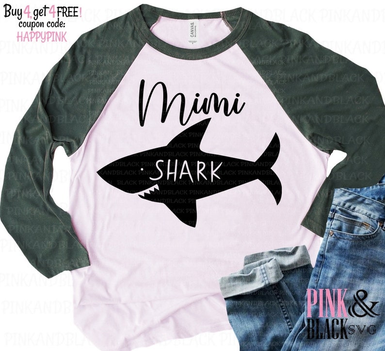Download Mimi Shark Svg Png Jpg Dxf Shark Instant Download Grandma Shark Birthday Shark Silhouette Cut File Cricut Cut File Free Commercial Use