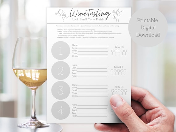 Wine Tasting Party Printable Wine Tasting Score Cards |  Flight Map | Dinner Party | Hen Party |Tasting Notes | A4 | Instant Download