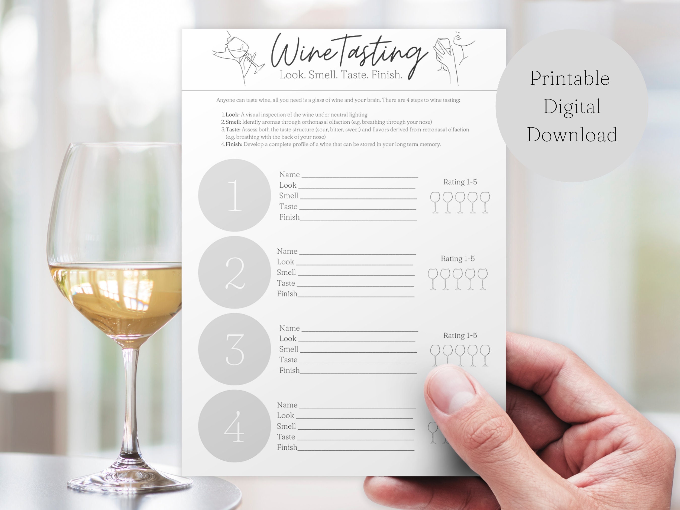 Wine Tasting Party Printable Wine Tasting Score Cards | Flight Map ...