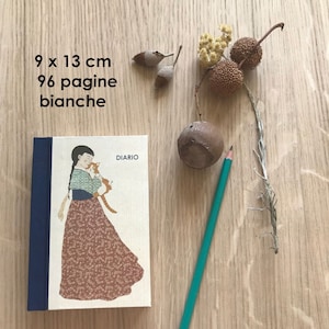 Girl with cat Handmade Notebook Customizable for Creative Travelers