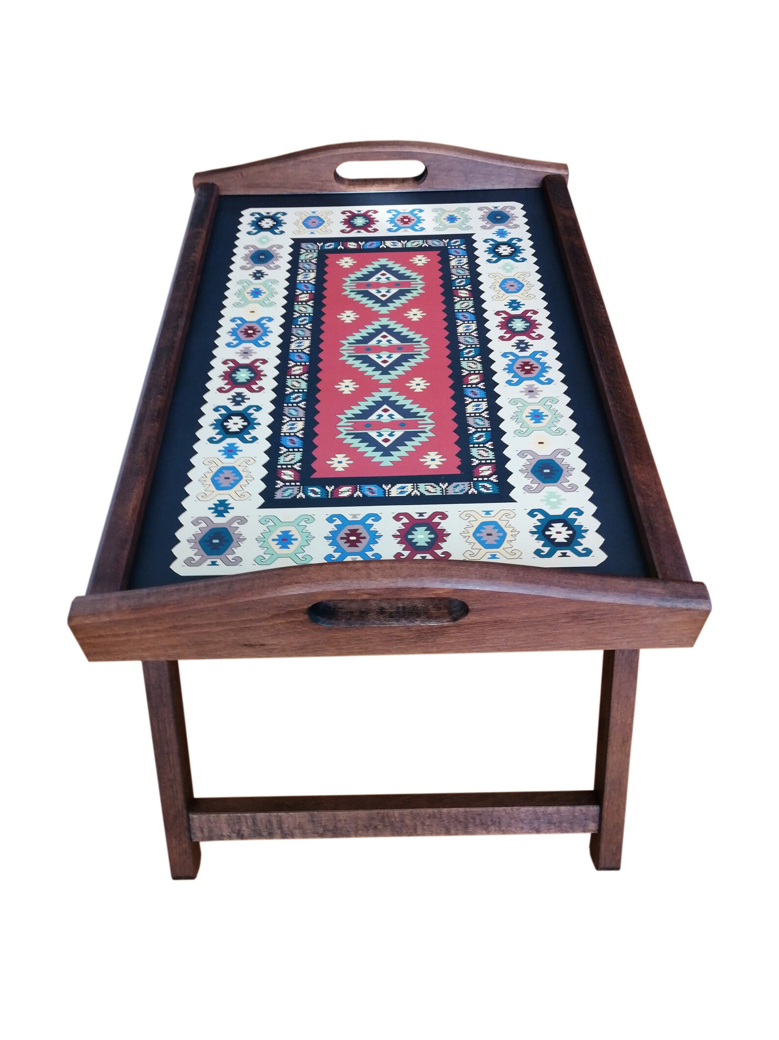 Wooden Serving Tray With Legs Handmade Breakfast Tray Etsy