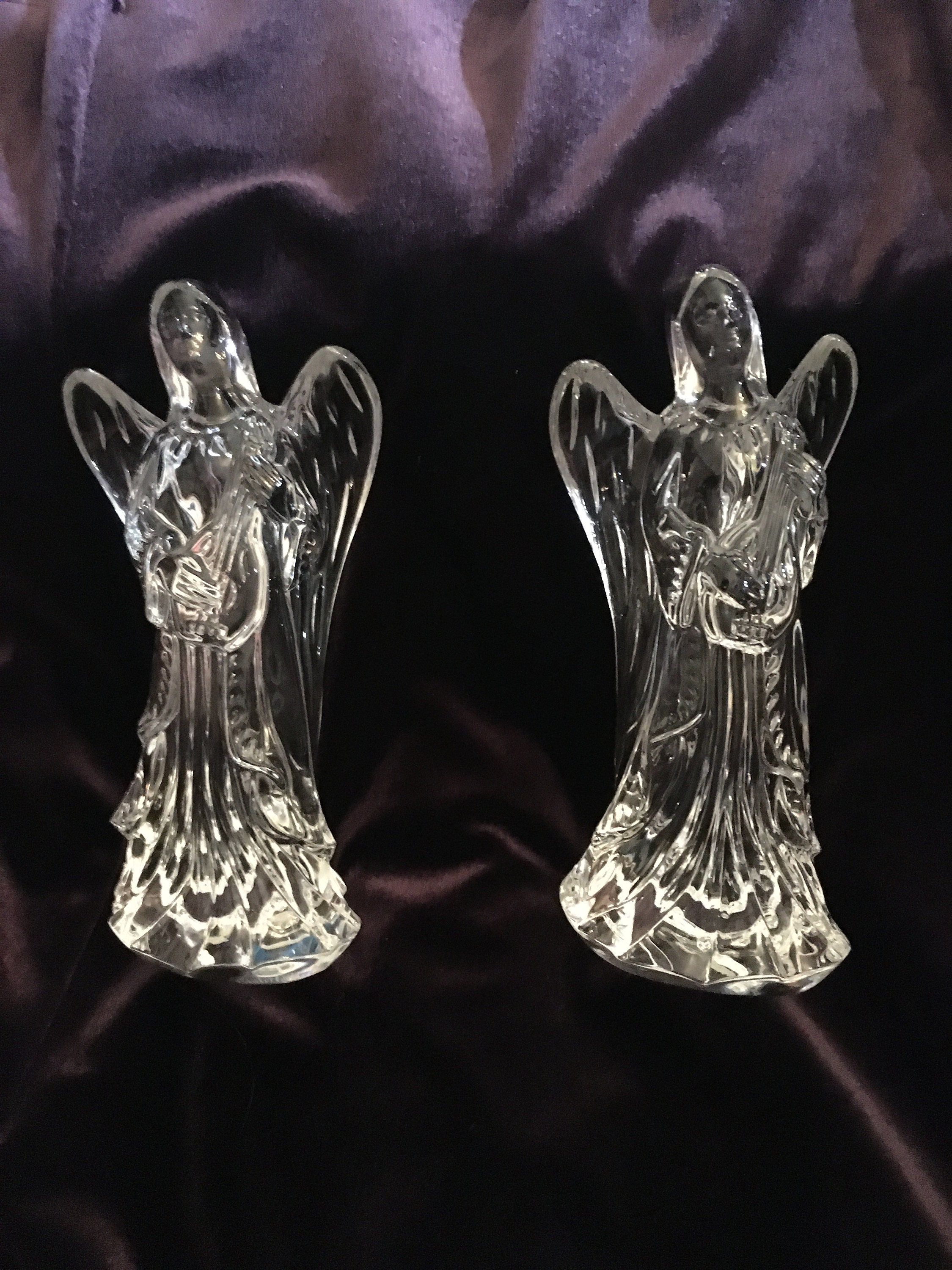 Crystal Waterford angel figurines Etsy