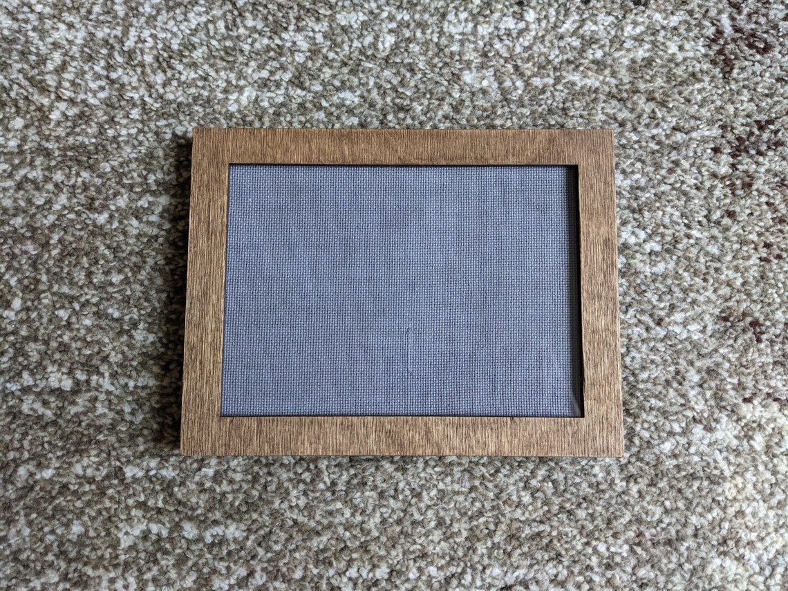 Completed cross stitch picture 2 24cm square frame display wall