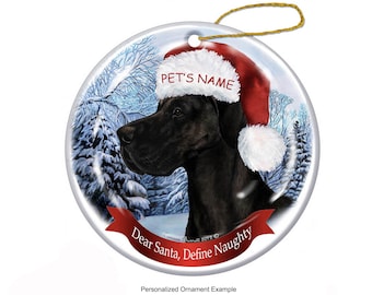 wendana Great Dane Deer Merle UC Round Porcelain Christmas Ornaments for Tree Holiday Decor Christmas Keepsake Ornaments Gifts