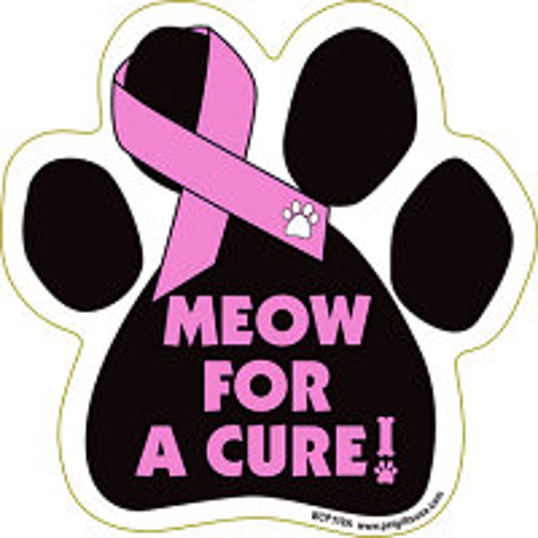 Meow for a Cause Breast Cancer Bark for A Cure Etsy