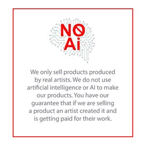a red frame with the words no ai on it