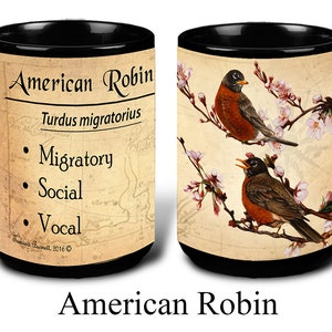 Bird Mugs My Faithful Friends American robin