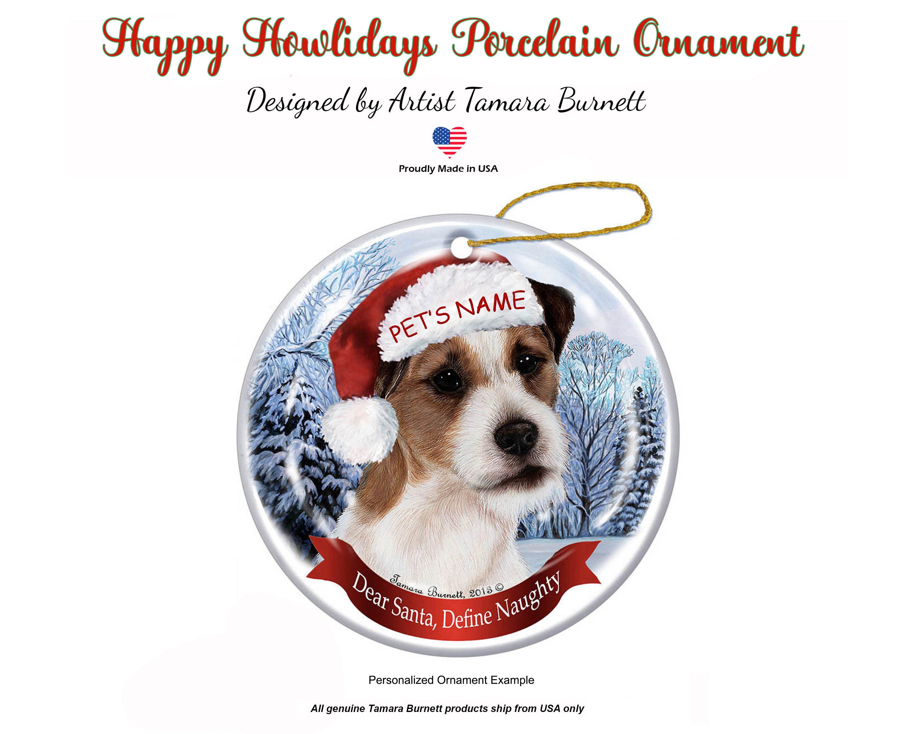 Jack Russell Terrier Dog Porcelain Ornament Pet Gift 'Santa. I Can Explain!' 
