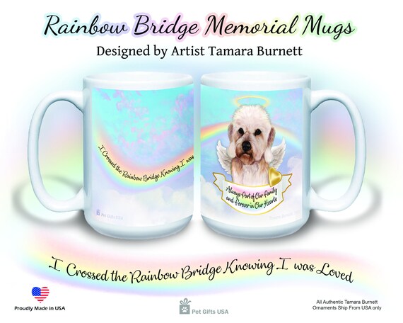Pet Memorial Dandie Dinmont Terrier Mustard 15 White Coffee
