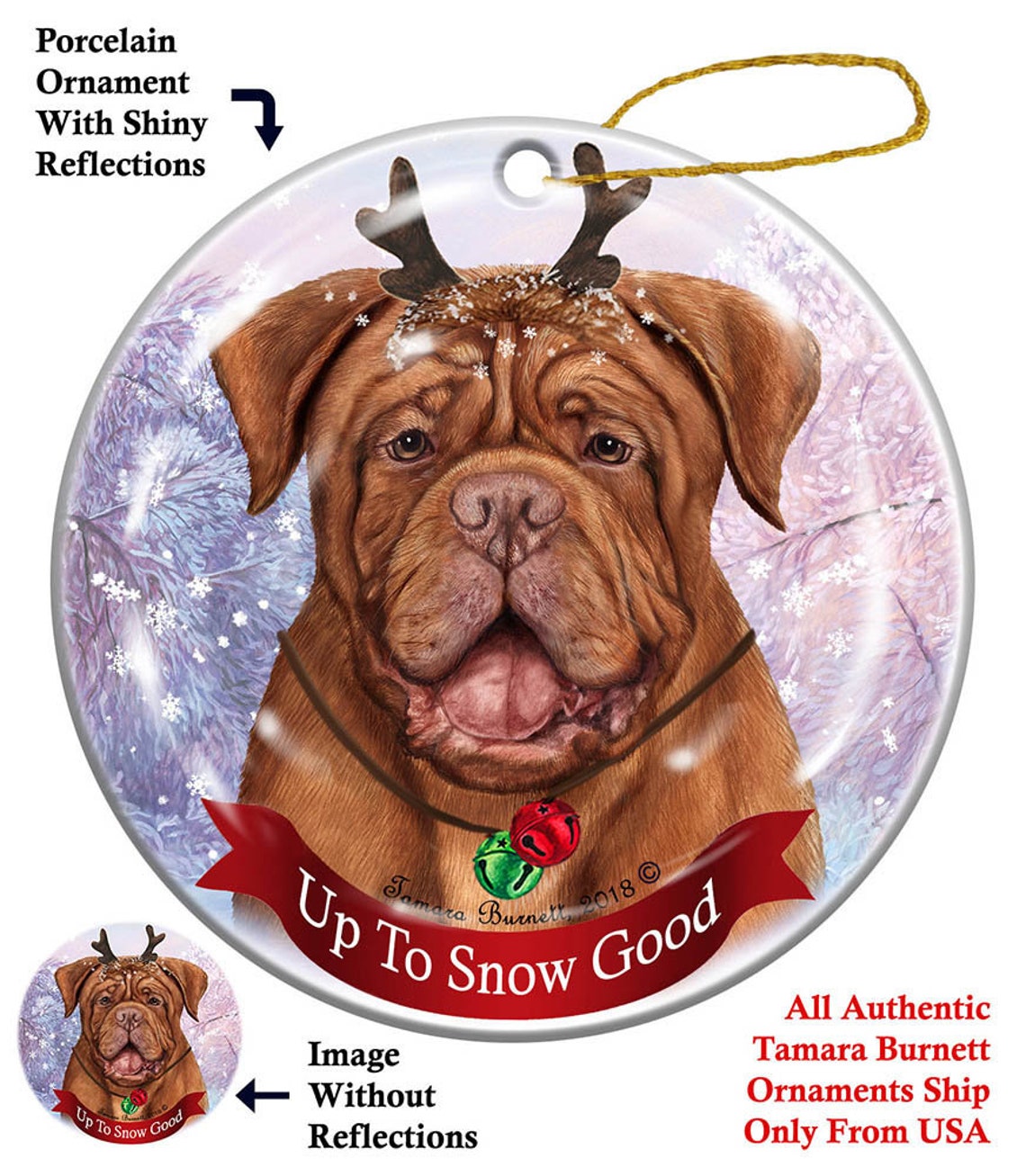 Urlaub Haustier Geschenke Dogue de Bordeaux Hirschgeweih Hund Etsy