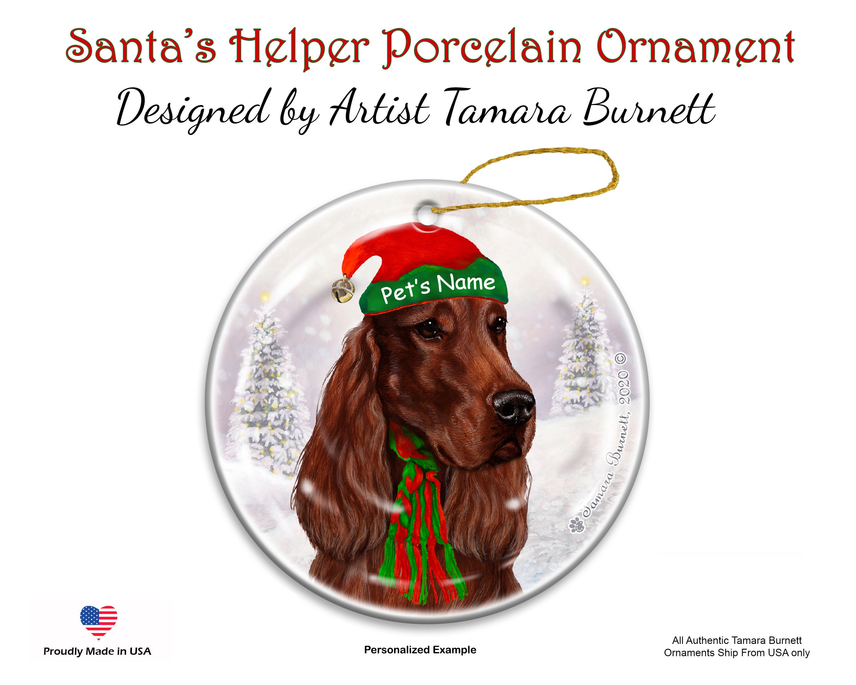 red setter ornaments