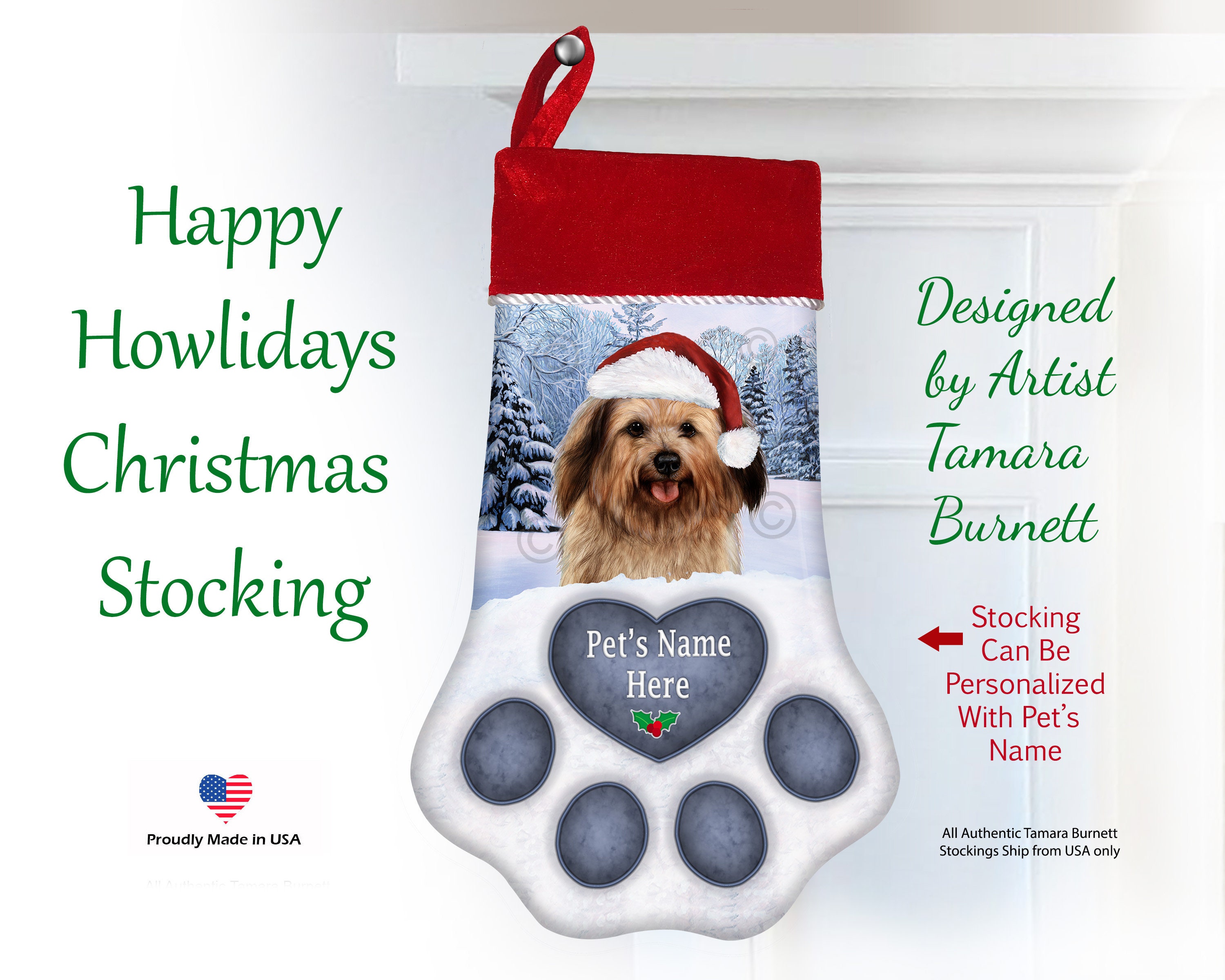 Havanese Red Sable Christmas Stocking Can Personalize - Etsy