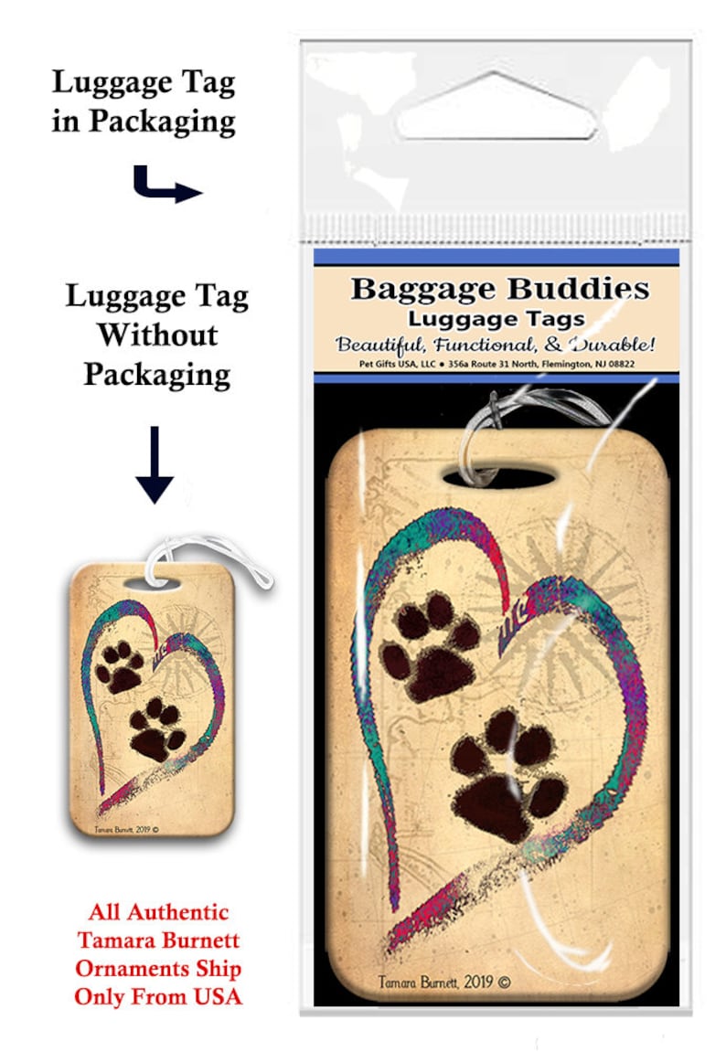 Baggage Buddies Luggage Tag Purple Heart