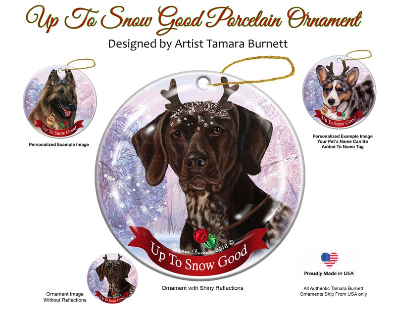 German Shorthair up to Snow Good Ornament Etsy