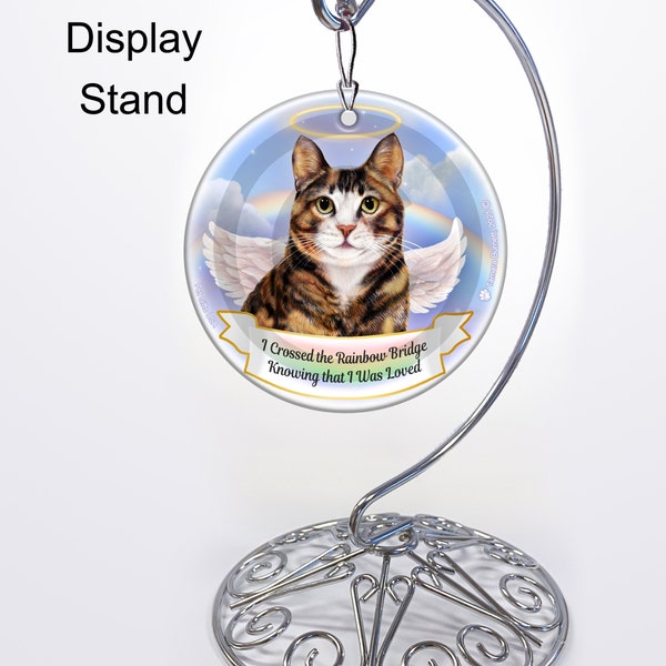 Tuxedo Tortoiseshell Cat - Memorial Ornament With Personalization Options