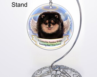 Pomerania negro y fuego - Adorno conmemorativo con opciones de personalización