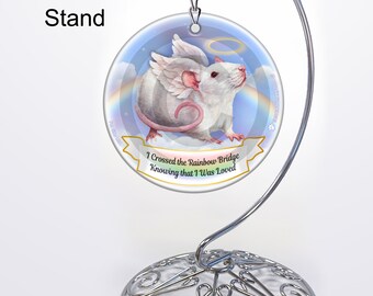 Rat Pink Eye White (Albino) Memorial Ornament With Personalization Options