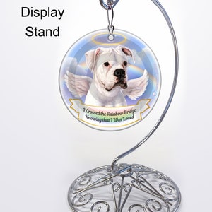 Boxer Uncropped White  - Memorial Ornaments With Personalization Options