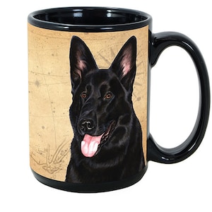 German Shepherd (Black) 15 oz Coffee Mug - My Faithful Friend