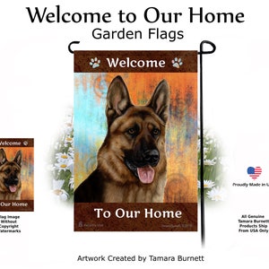 German Shepherd Red Sable - Welcome To Our Home Garden Flag