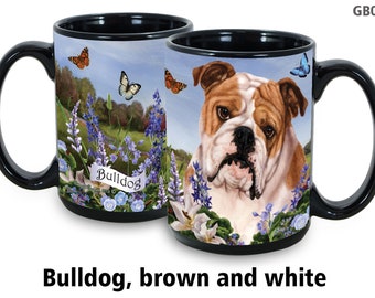 English Bulldog - Garden Party 15 oz Coffee Mug