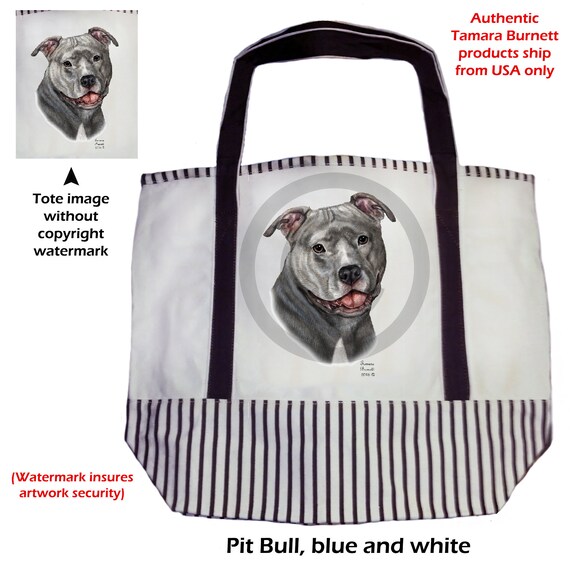 CafePress Worlds Best Pit Bull Grandma Canvas Tote Bag - Reusable Natural Shopping Bag, Two Sizes