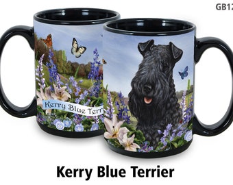 Kerry Blue Terrier Coffee - Garden Party 15 oz Coffee Mug