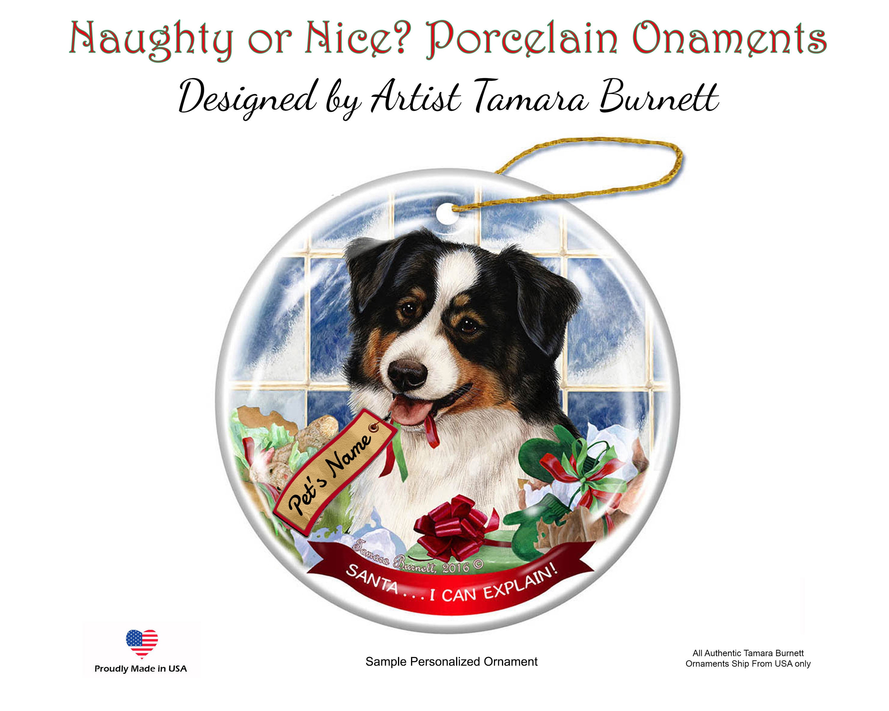 I Love My Australian Shepherd Dog Ornament Pet Keepsake Gift Christmas Birthday