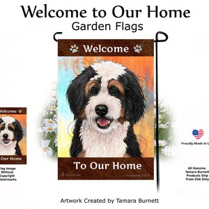 Bernedoodle Tri Color - Welcome To Our Home Garden Flag