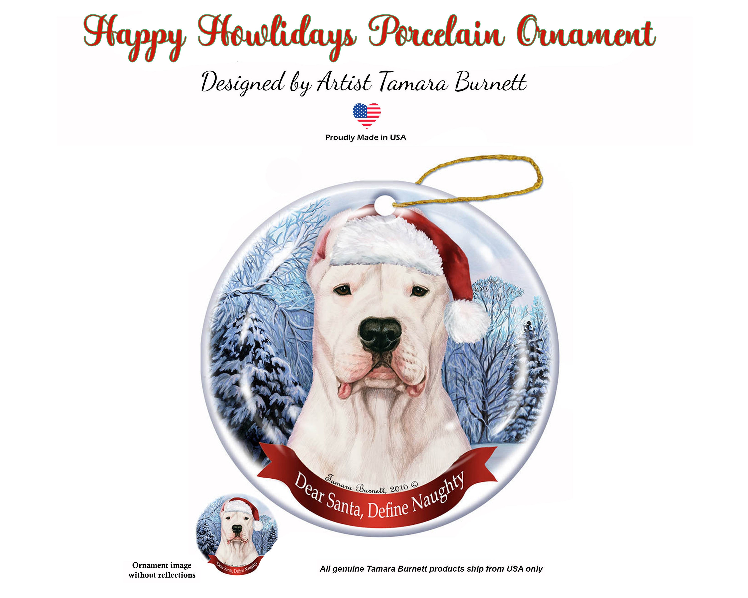 Memorial Ornament With Personalization Options Dogo Argentino