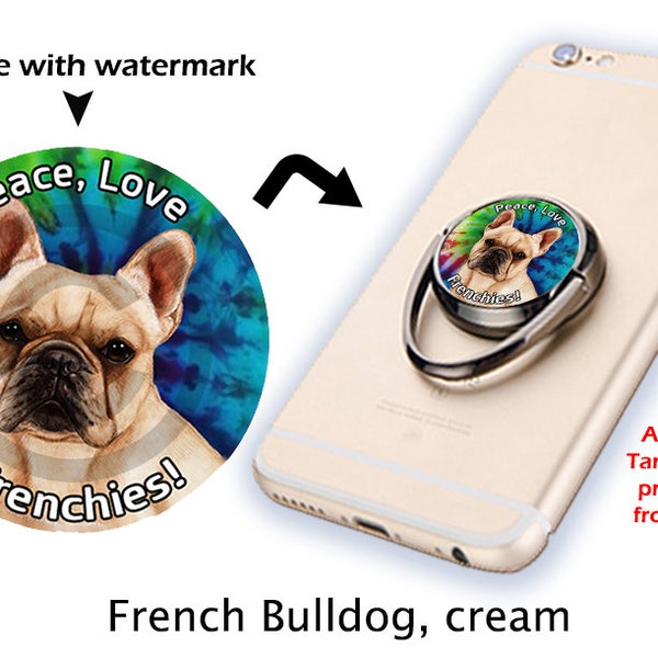 Support pour téléphone Bouledogue français crème, chien, animal de compagnie, supports pour téléphone