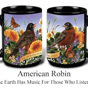 Bird Mug Garden Party American Robin