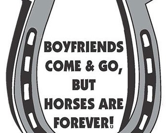Horses Are Forever Horseshoe Car Magnet