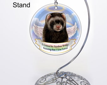 Ferret Black Sable - Memorial Ornament With Personalization Options