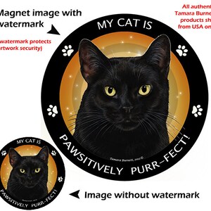 Black Cat My Best Friend Circular Magnet - Packaged By Persons with Disabilities, Magnet Size is 5.5&quot; x 5.5&quot;