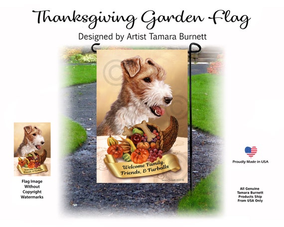 Wire Hair Fox Terrier Thanksgiving Can Personalize With Pet - Etsy