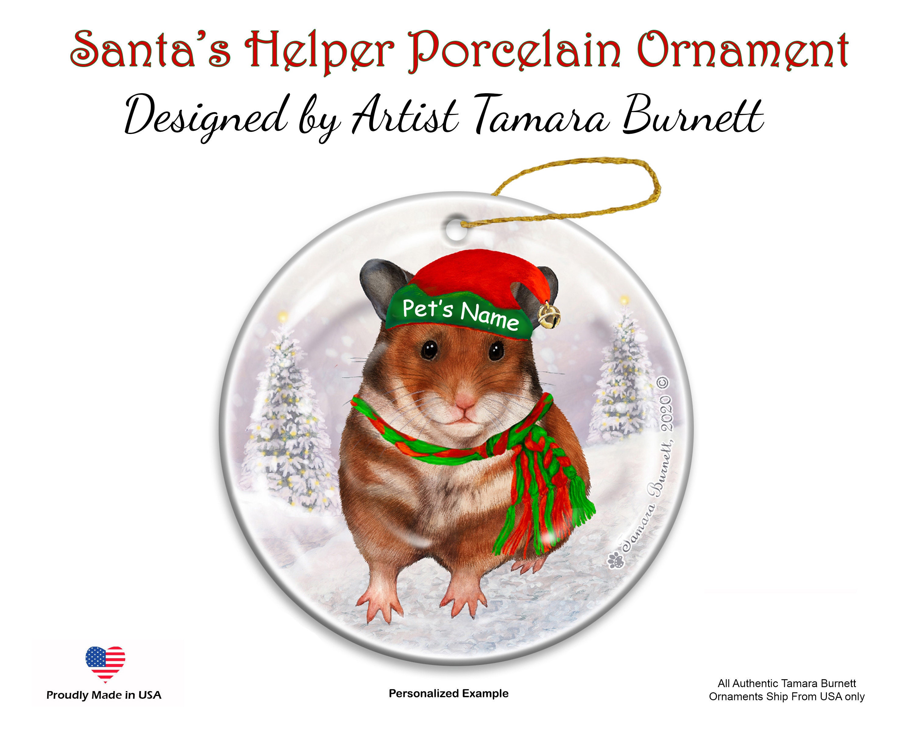 hamster ornament personalized