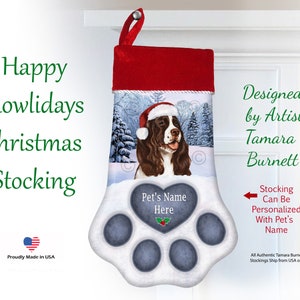Springer Spaniel Liver Christmas Stocking