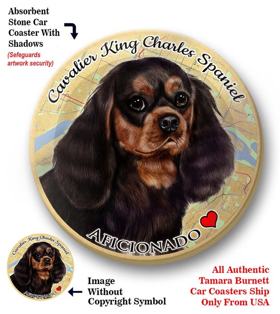 Cavalier King Charles (black Tan) Pet Gifts Coaster Buddies