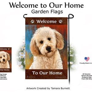 Labradoodle Yellow - Welcome To Our Home Garden Flag